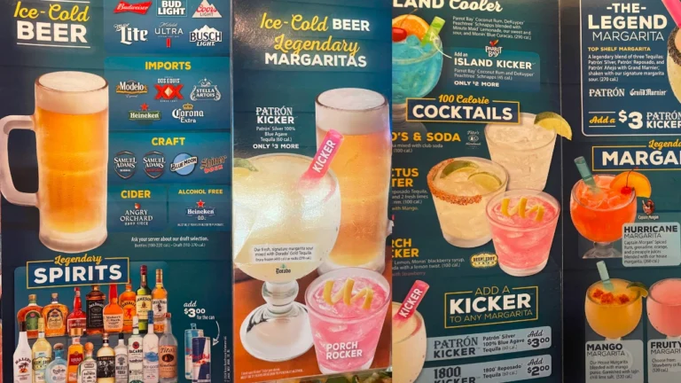 Texas Roadhouse Alcohol Menu